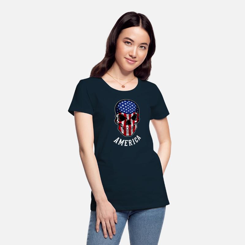 America Flag Skull United States Patriotic USA