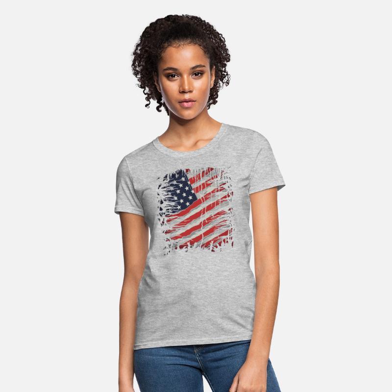 American Flag Ripped 4th of July USA