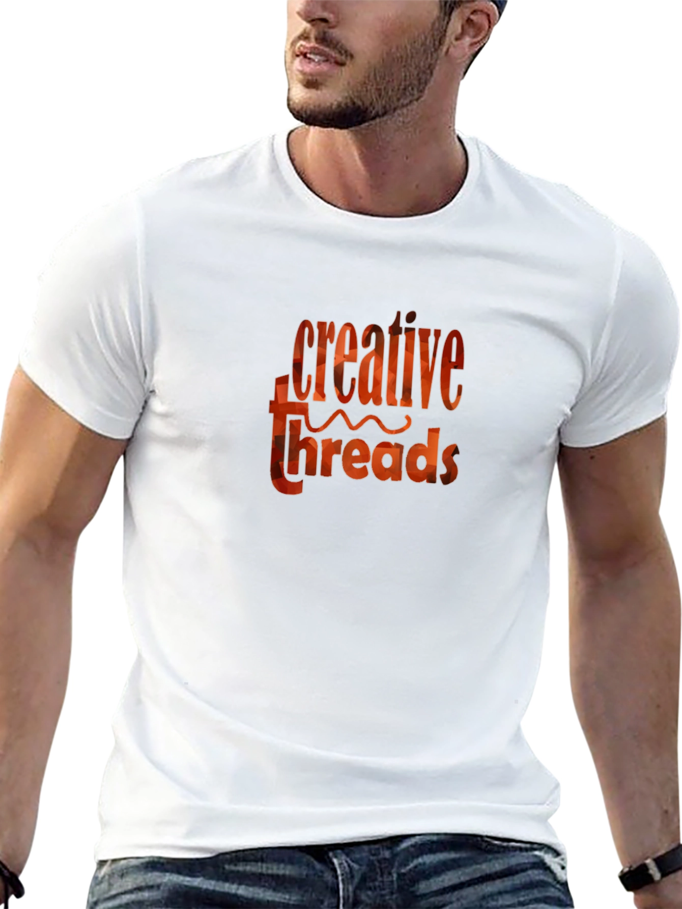 Creative Threads Graphic Tee - Stylish Black T-Shirt