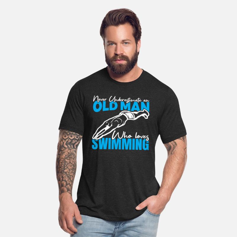 An Old Man Who Loves Swimming