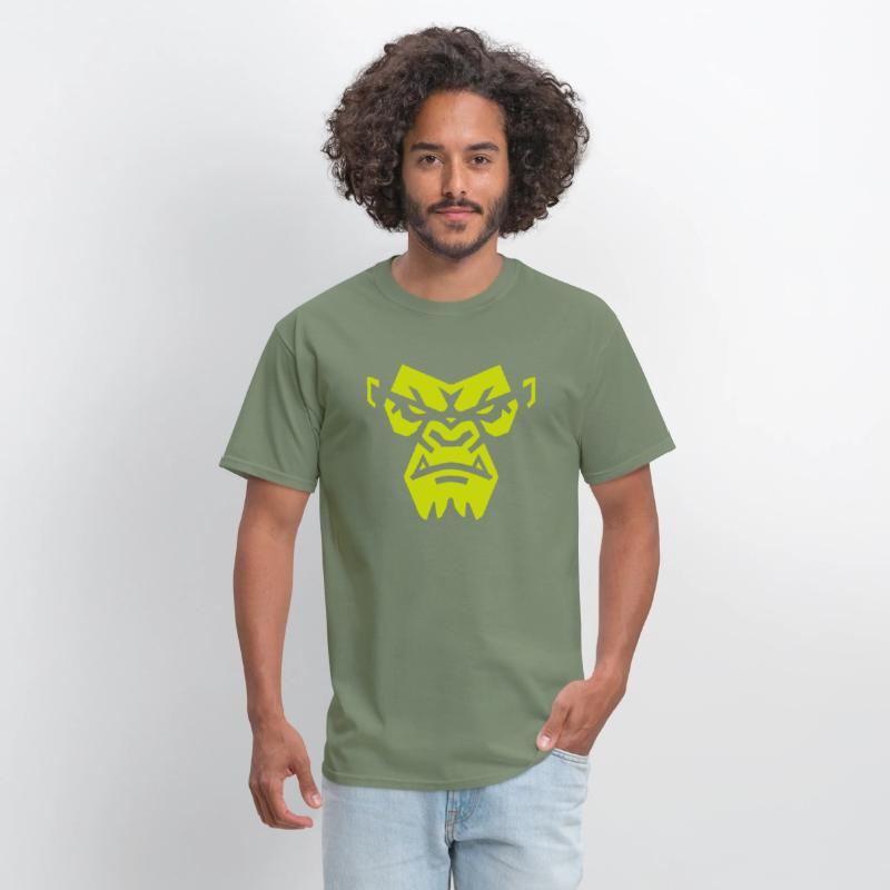Angry Gorilla Face - Fierce and Bold