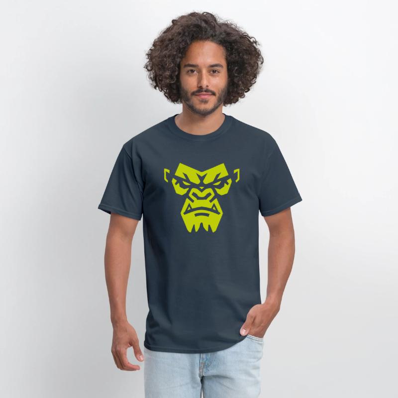Angry Gorilla Face - Fierce and Bold