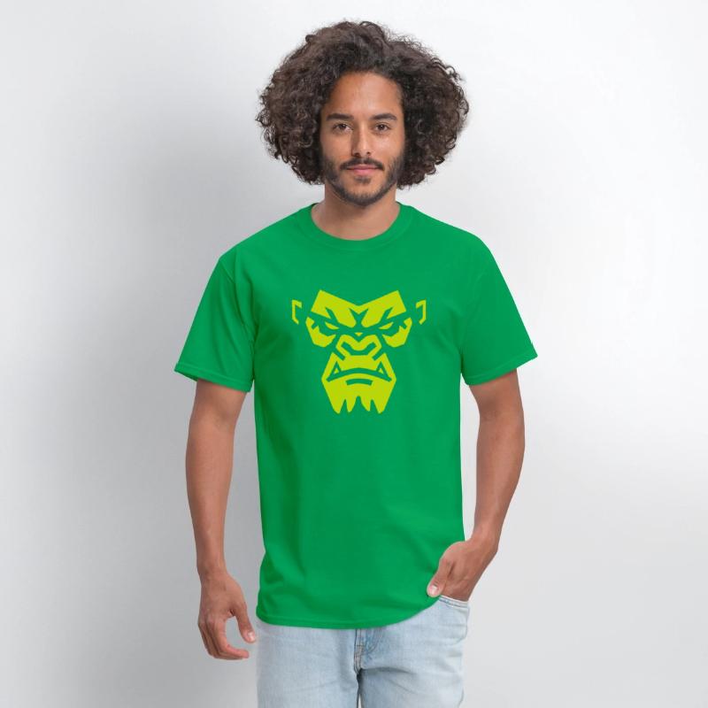 Angry Gorilla Face - Fierce and Bold