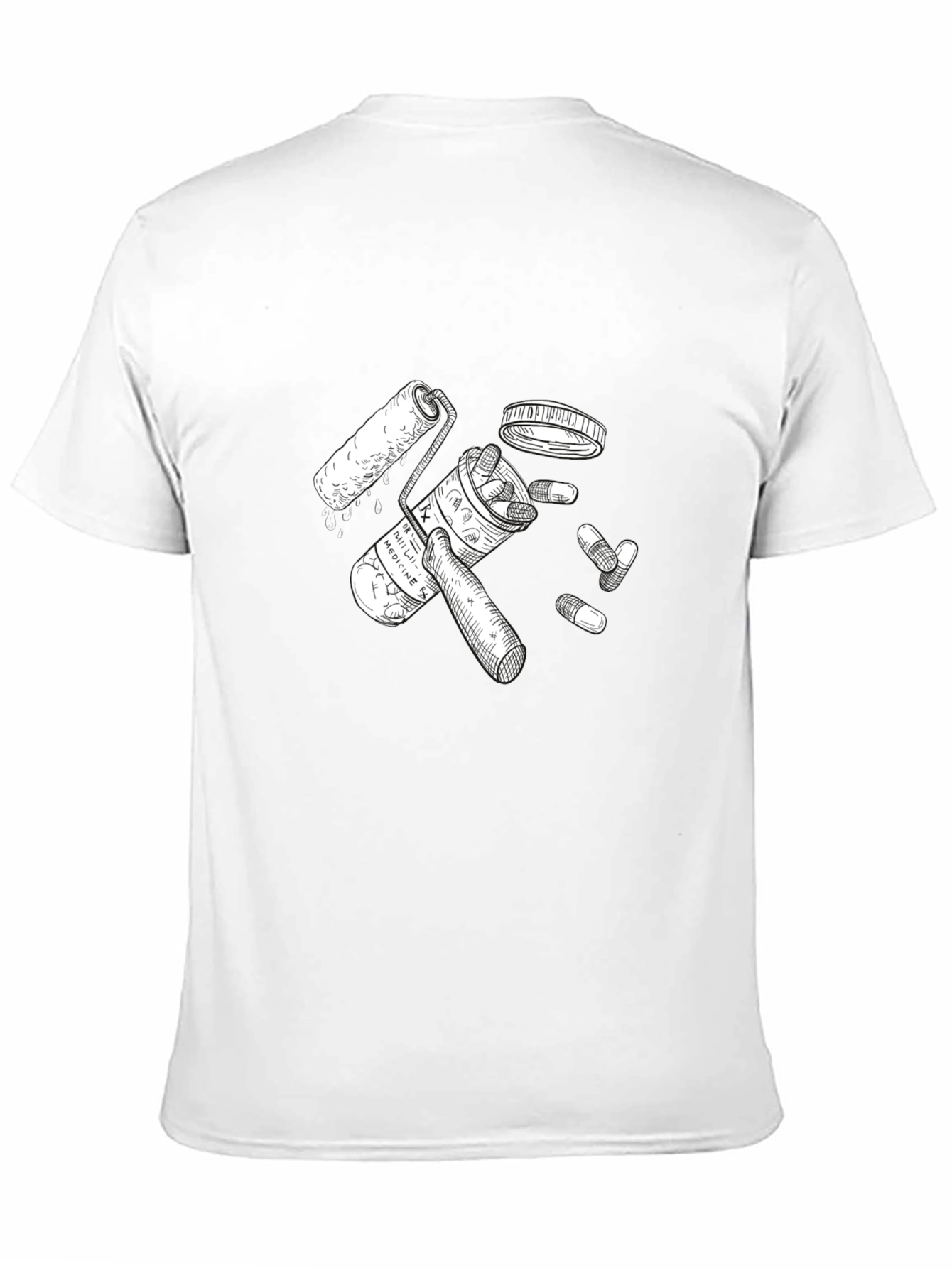 Pills & Roller Black Graphic Tee