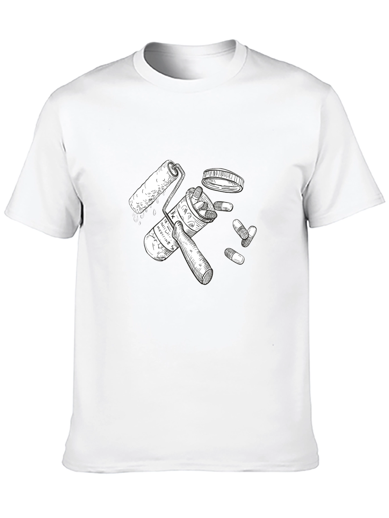 Pills & Roller Black Graphic Tee