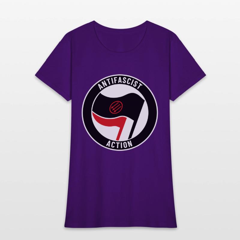 Antifascist Action – Three Arrows (red on black)