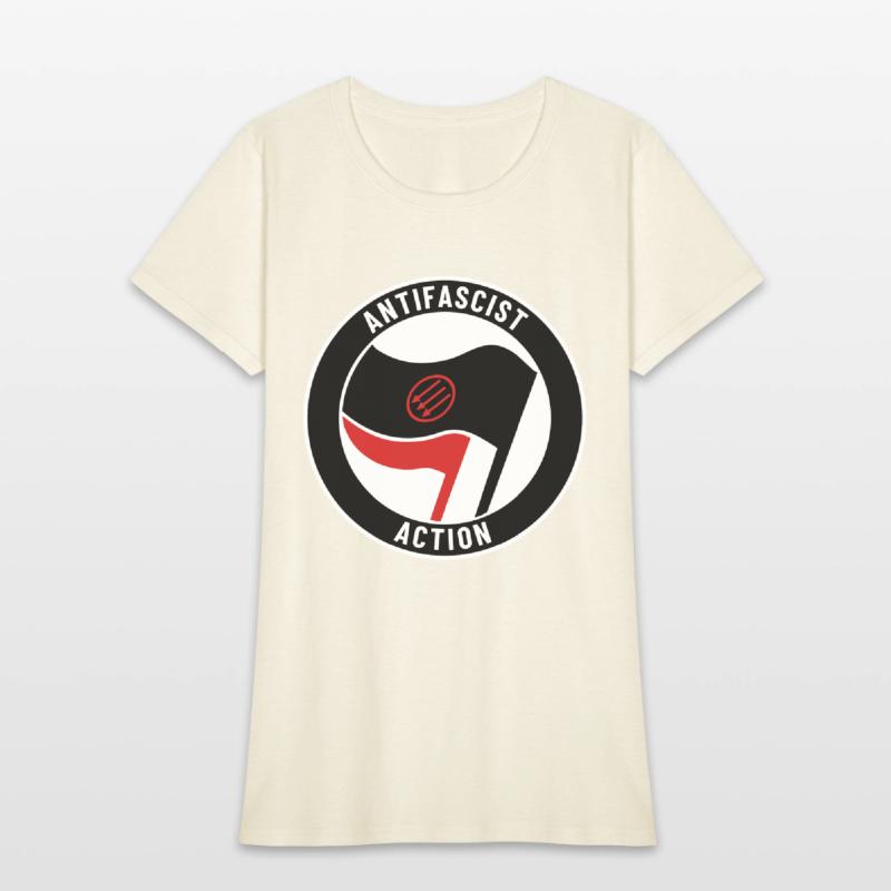 Antifascist Action – Three Arrows (red on black)