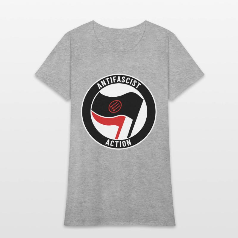 Antifascist Action – Three Arrows (red on black)
