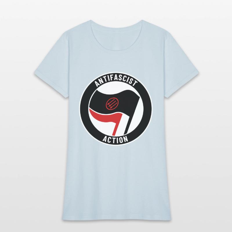 Antifascist Action – Three Arrows (red on black)