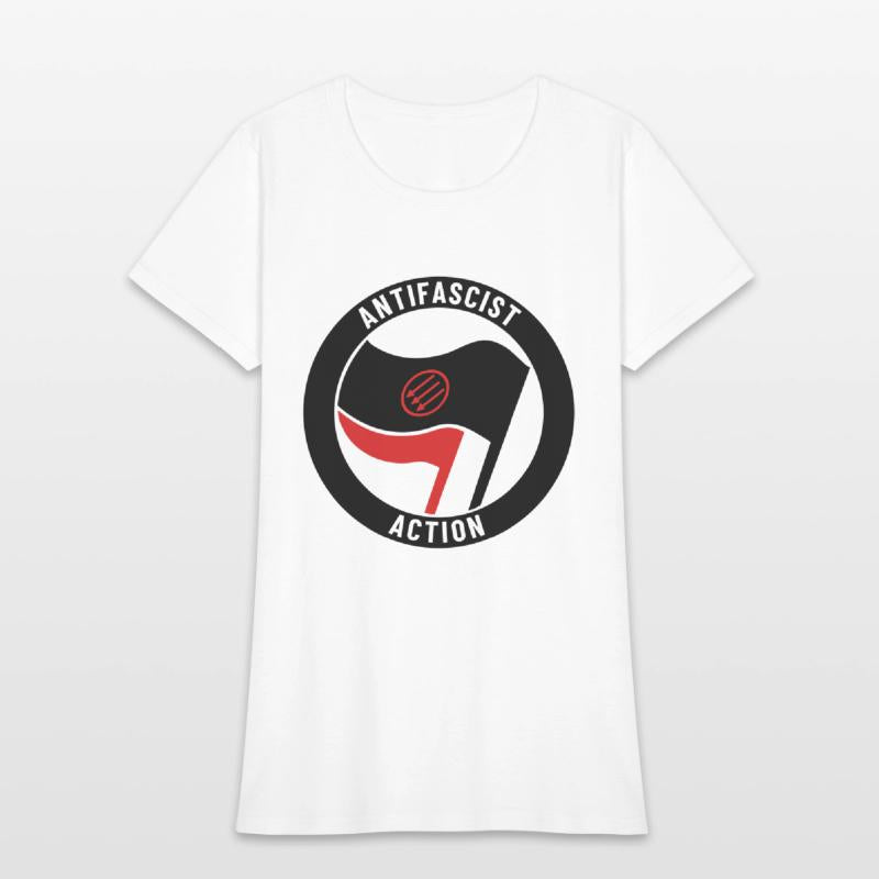 Antifascist Action – Three Arrows (red on black)