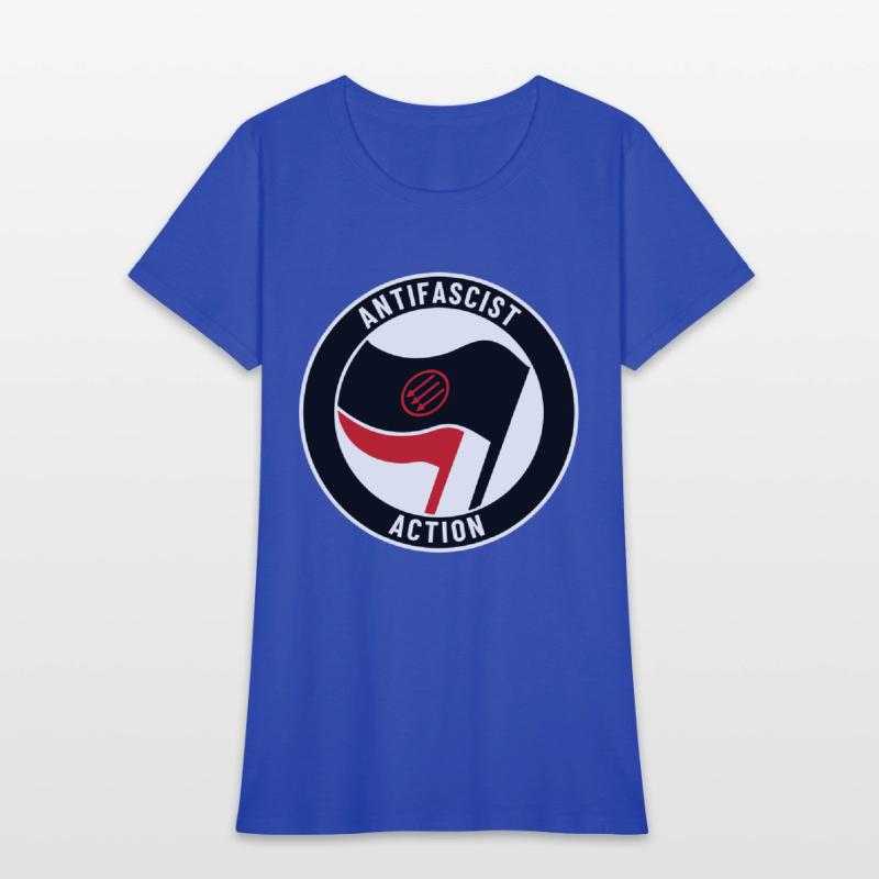 Antifascist Action – Three Arrows (red on black)