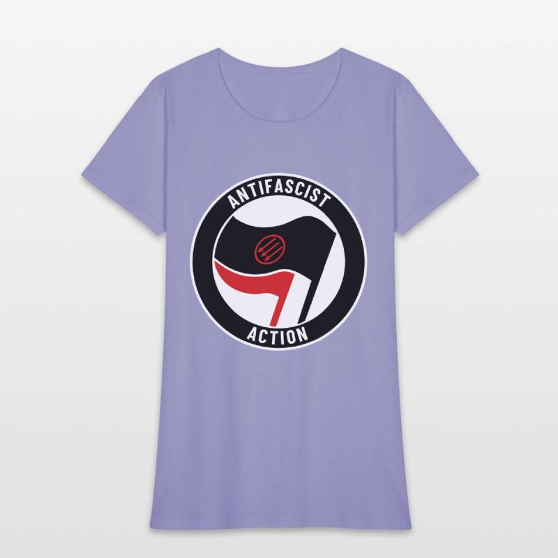 Antifascist Action – Three Arrows (red on black)