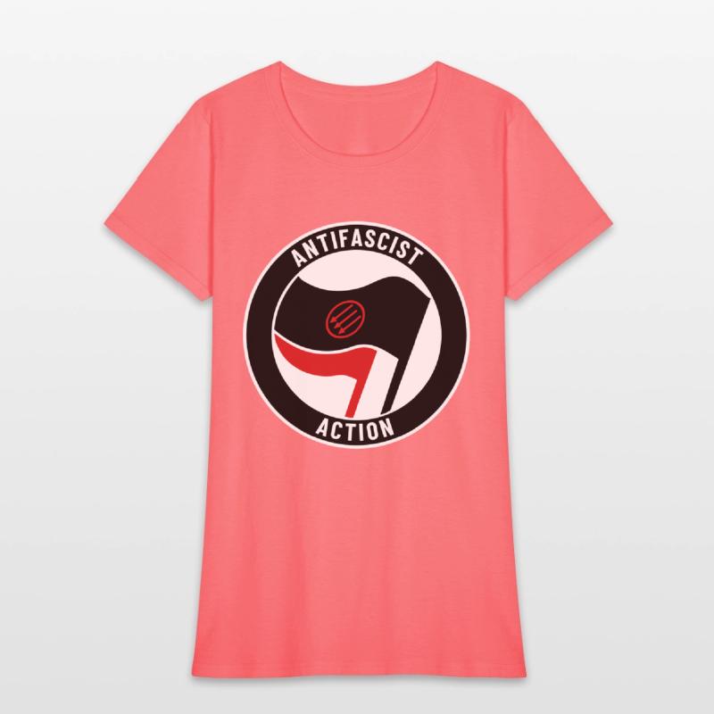 Antifascist Action – Three Arrows (red on black)