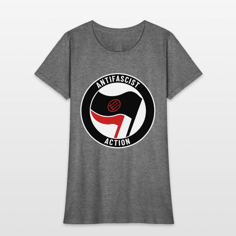Antifascist Action – Three Arrows (red on black)