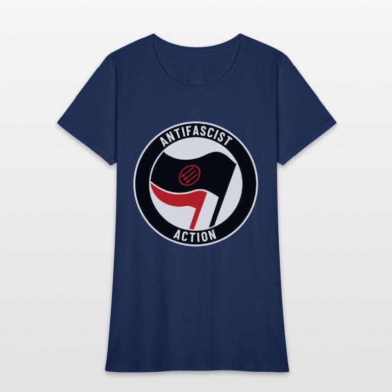 Antifascist Action – Three Arrows (red on black)
