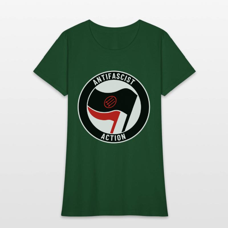Antifascist Action – Three Arrows (red on black)