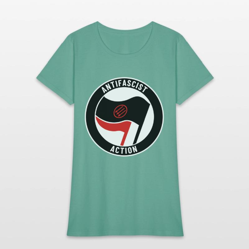 Antifascist Action – Three Arrows (red on black)