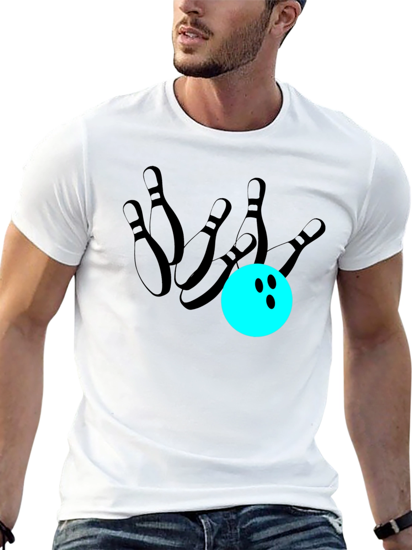 Bowling Strike T-Shirt - Casual Graphic Tee