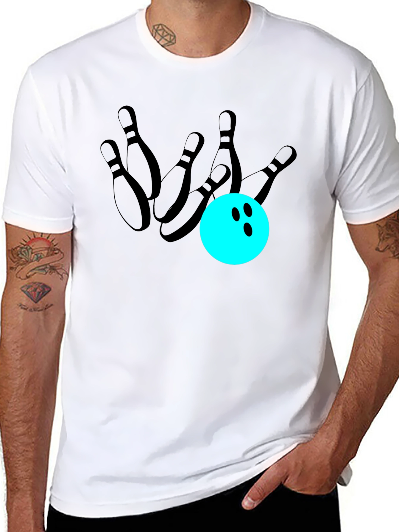 Bowling Strike T-Shirt - Casual Graphic Tee