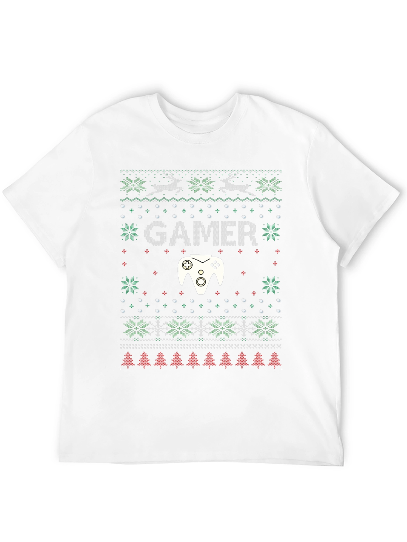 Gamer Ugly Christmas Sweater Graphic T-Shirt
