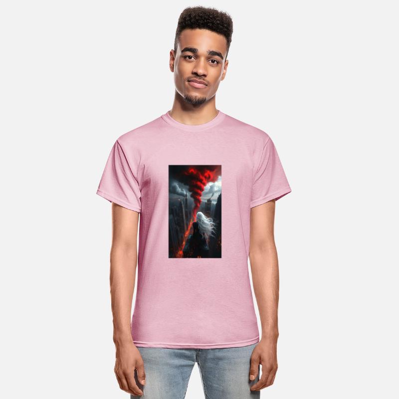 Apocalyptic Angel Over Burning City