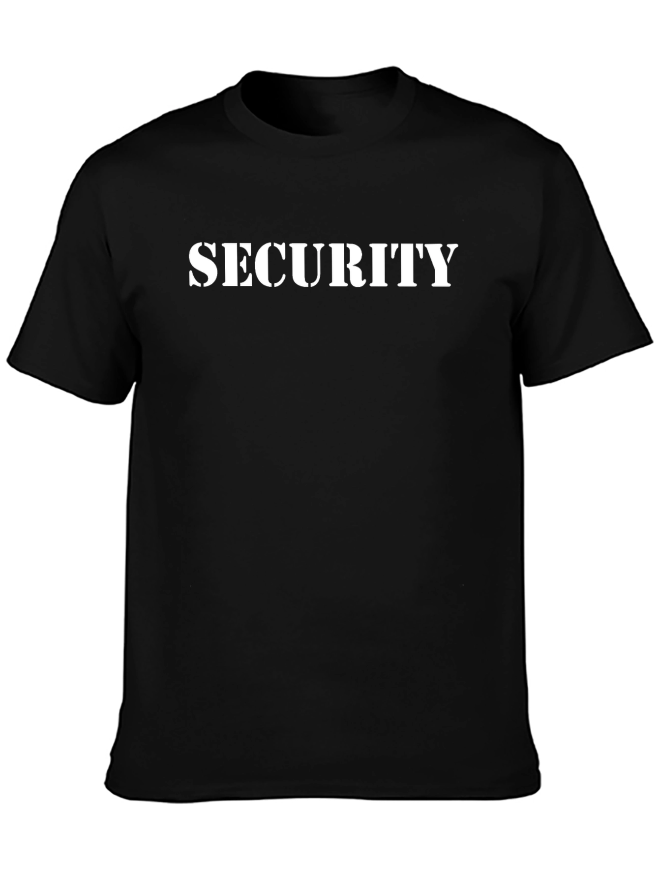Security T-Shirt - Bold White Print on Black