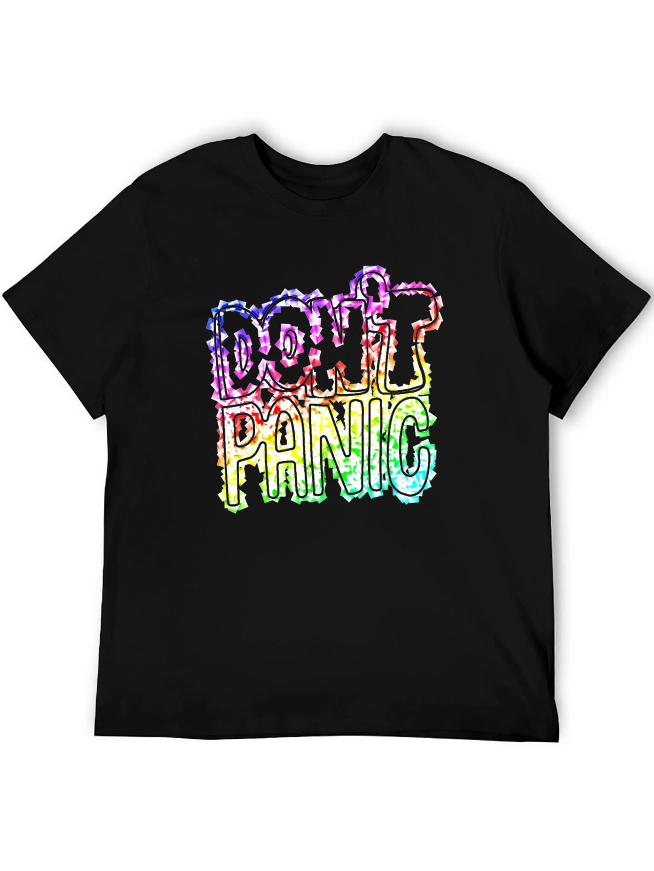 Dont Panic Rainbow Graphic Tee