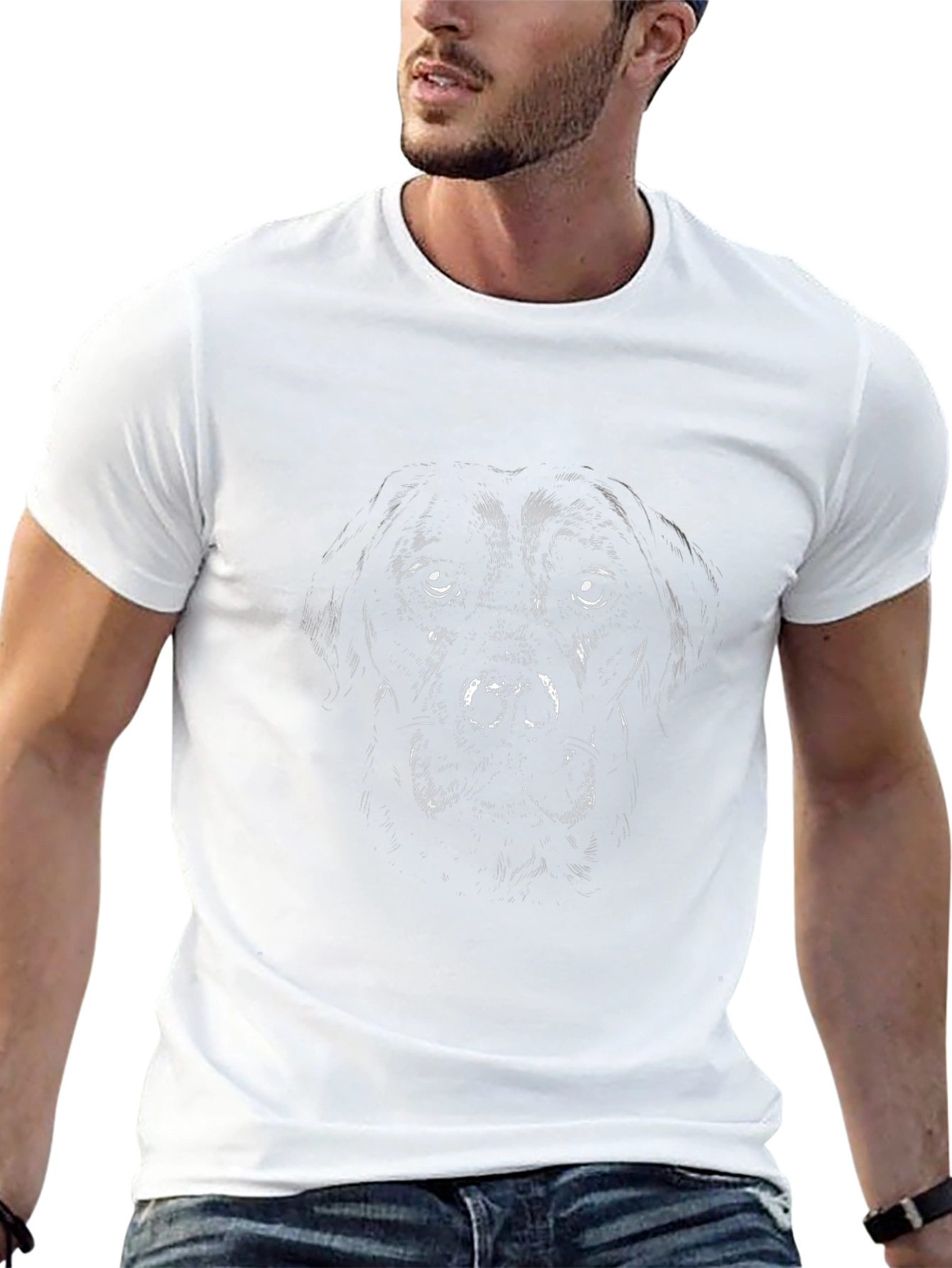 Black Labrador Dog Graphic T-Shirt - Mens