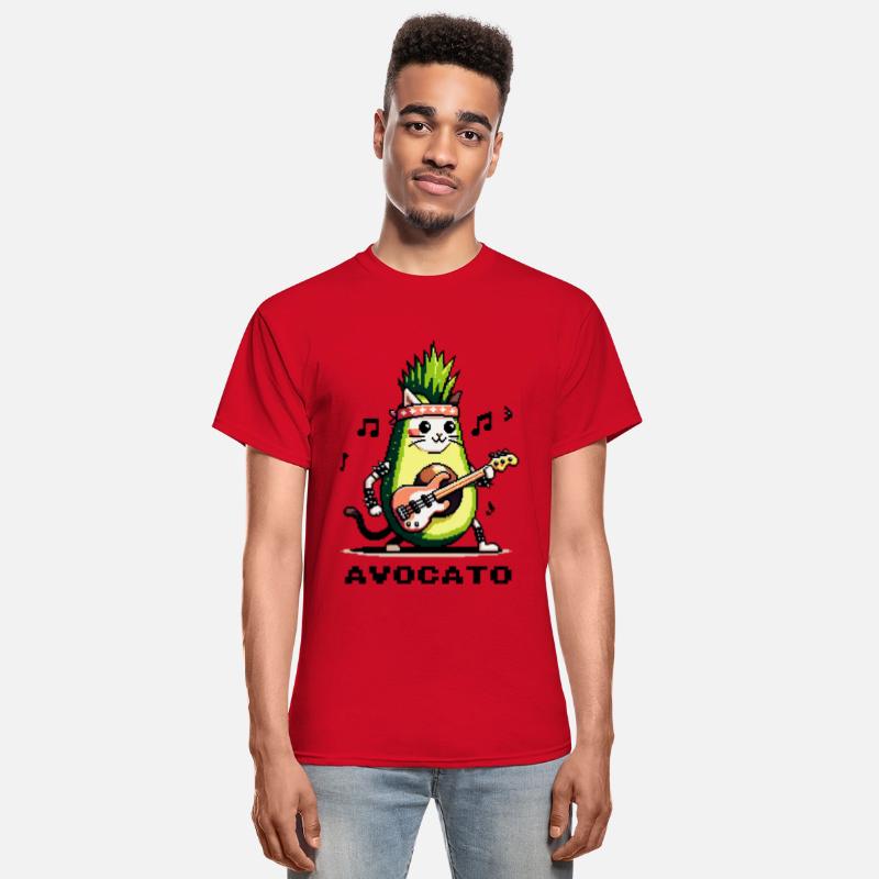 Avocato Punk: Bass Guitar Cat Avocado