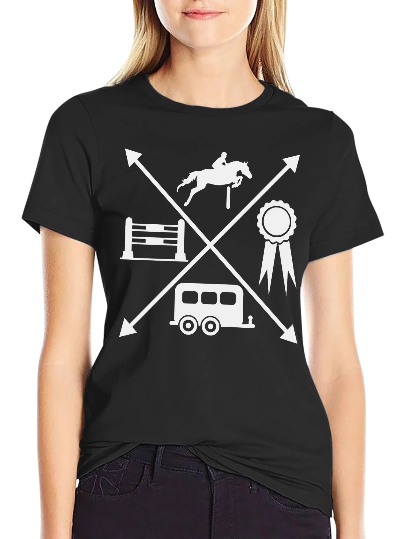 Equestrian T-Shirt - Horse Jumping Tee