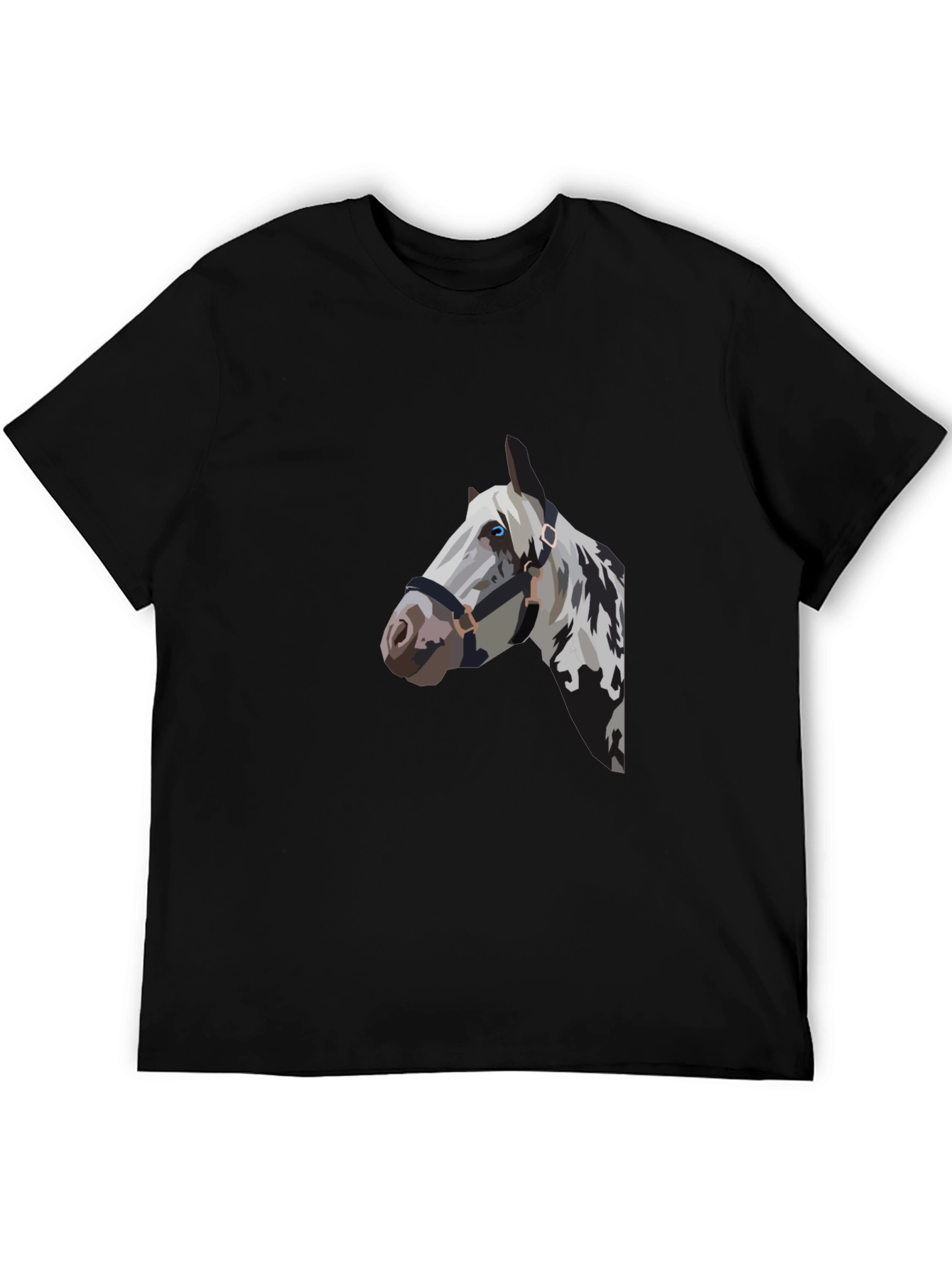 Black Horse Graphic Tee - Stylish Mens T-Shirt