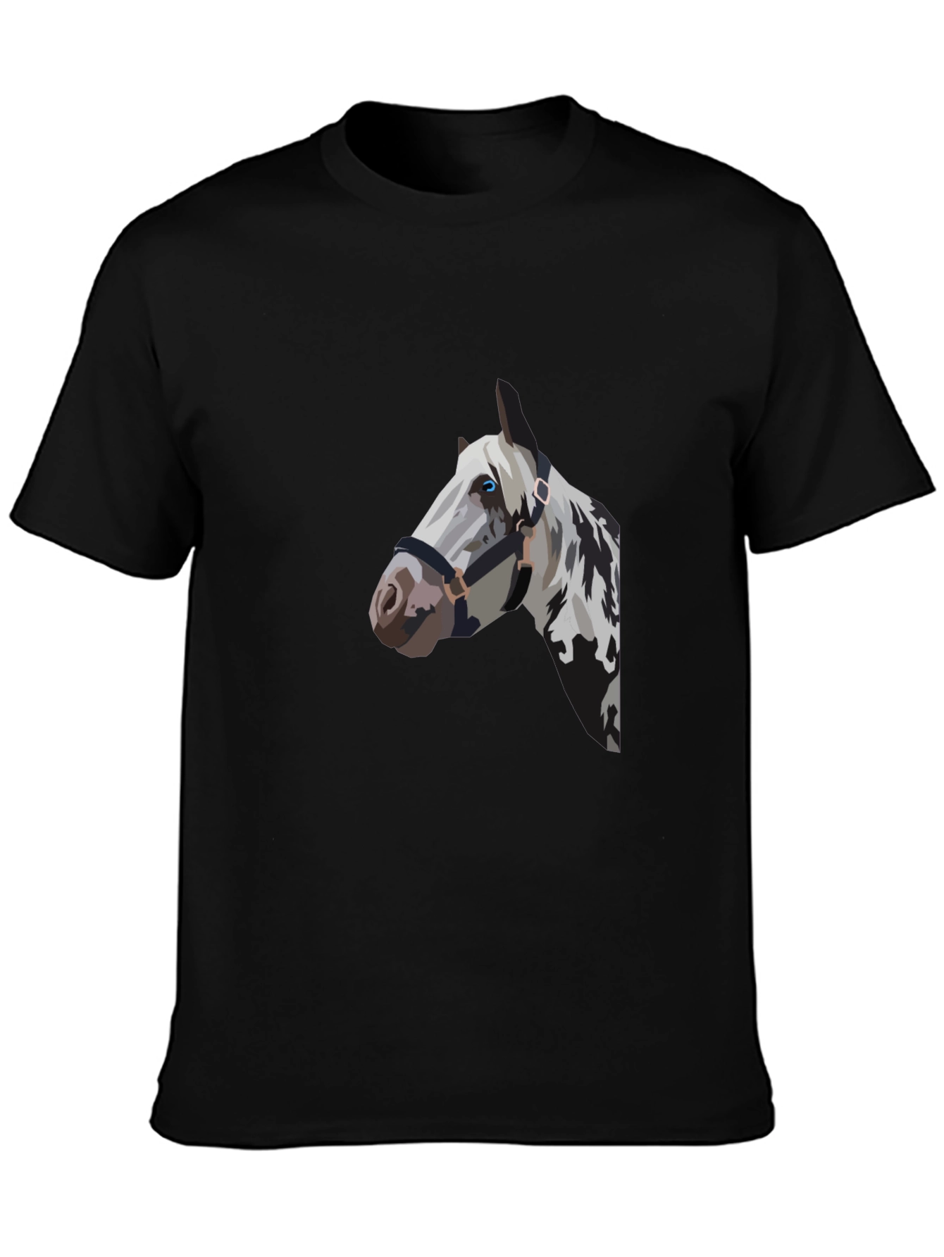 Black Horse Graphic Tee - Stylish Mens T-Shirt