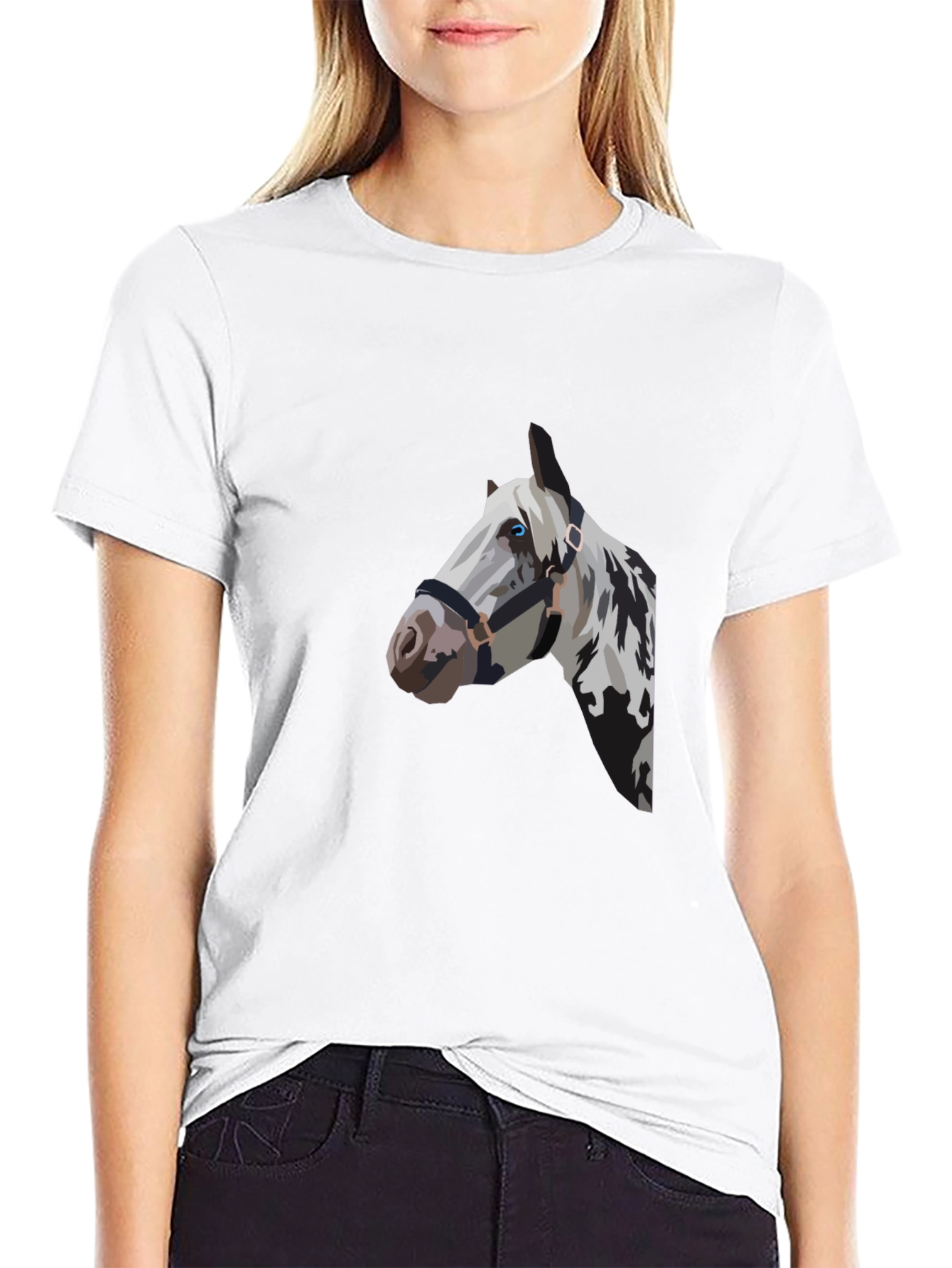 Black Horse Graphic Tee - Stylish Mens T-Shirt