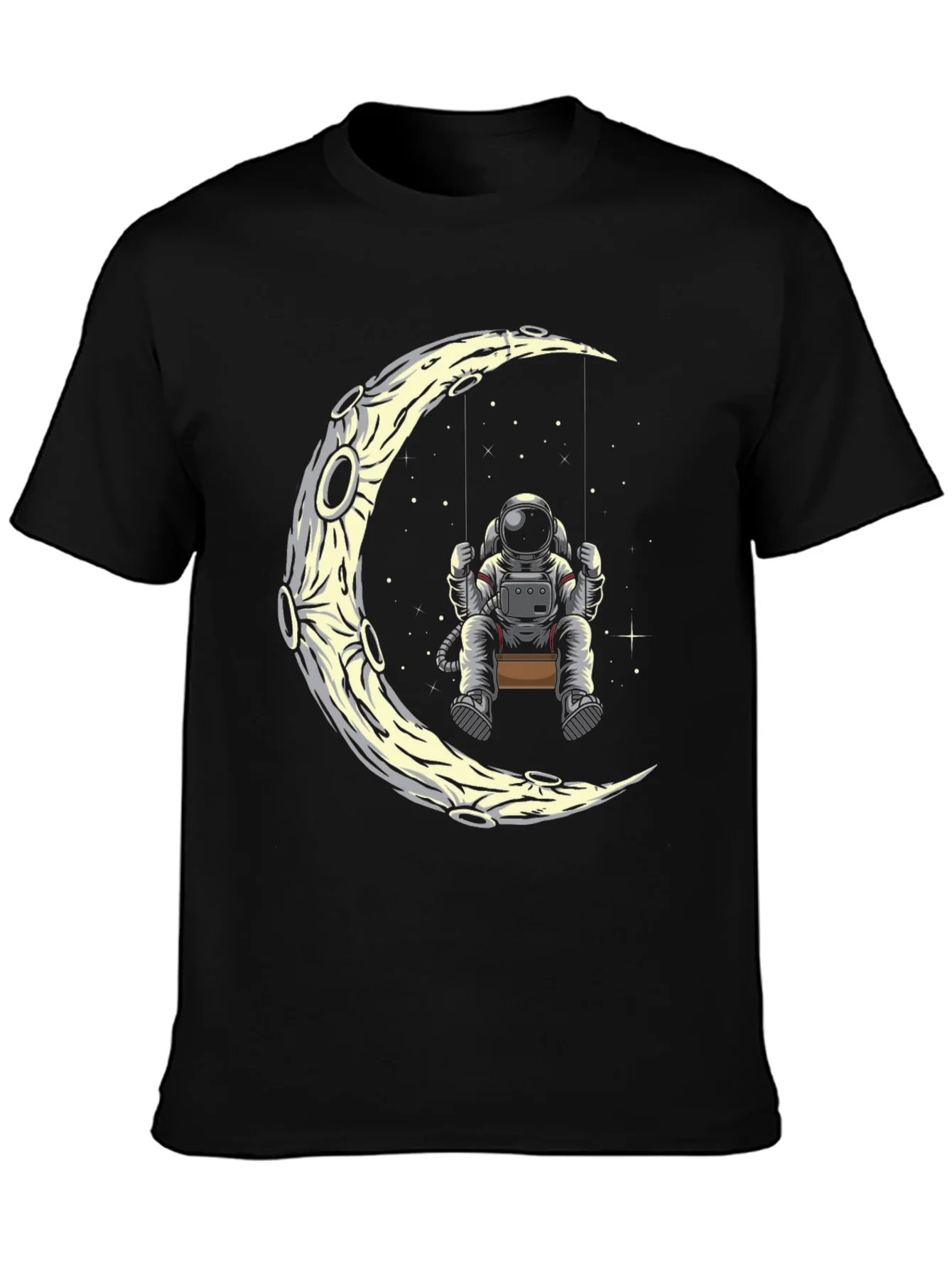 Astronaut Moon Swing Graphic Tee - Black