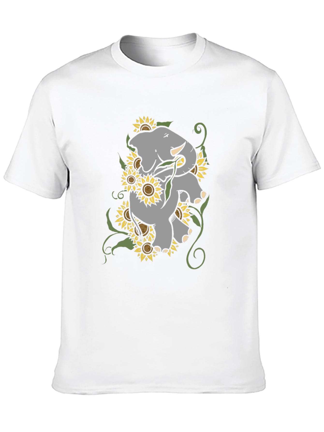 Elephant & Sunflower Graphic Tee