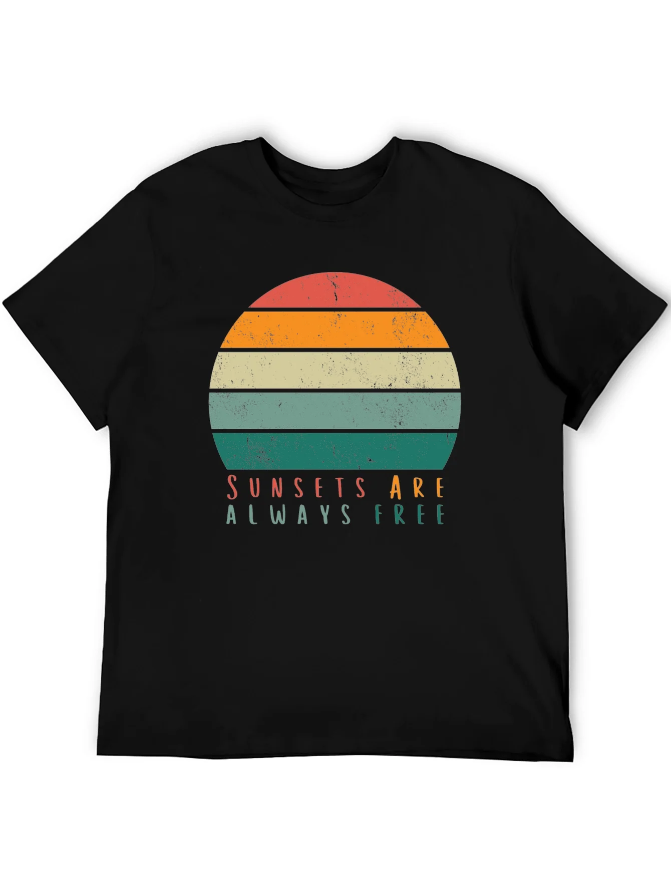 Retro Sunset T-Shirt - Sunsets are Always Free