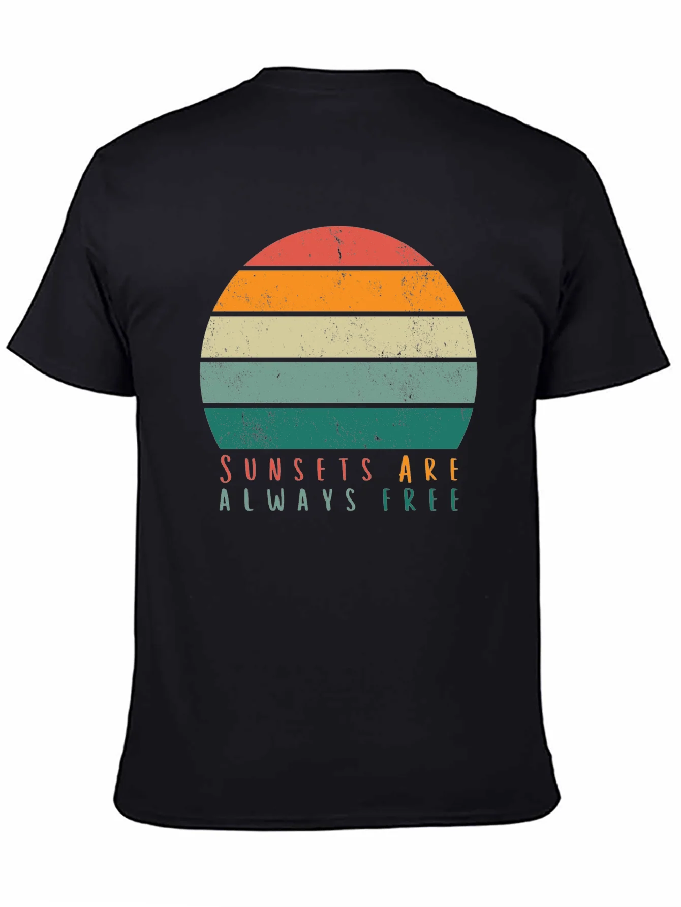 Retro Sunset T-Shirt - Sunsets are Always Free