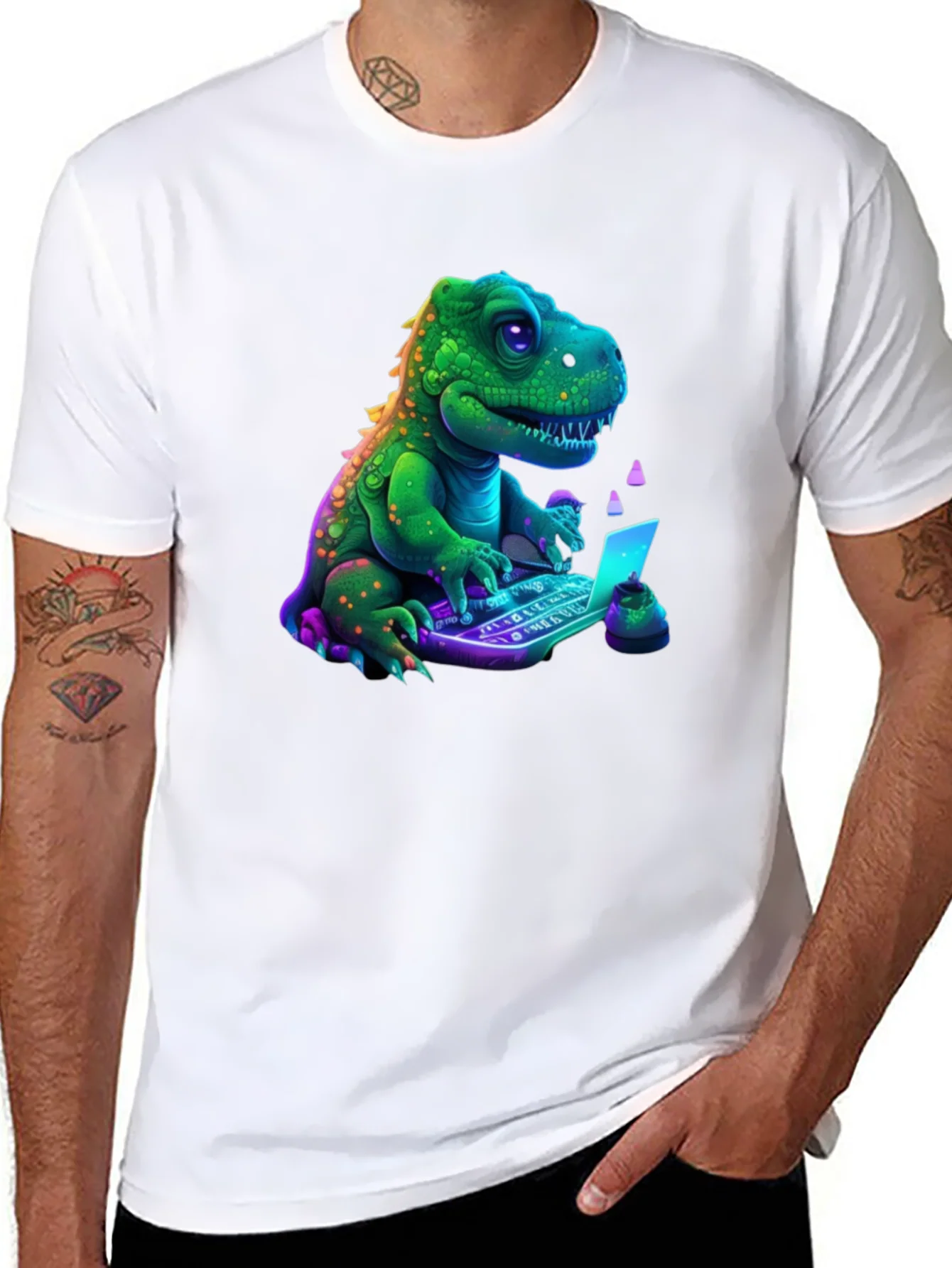 Dino Coder T-Shirt - Black