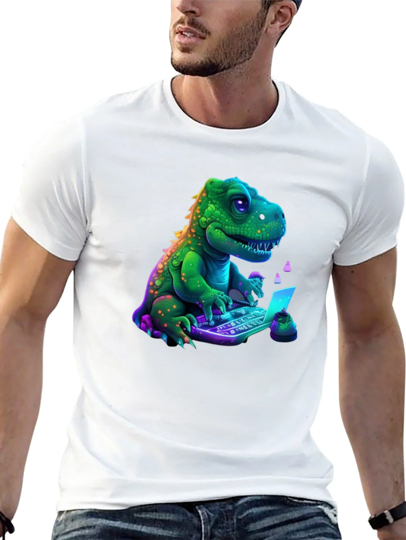 Dino Coder T-Shirt - Black