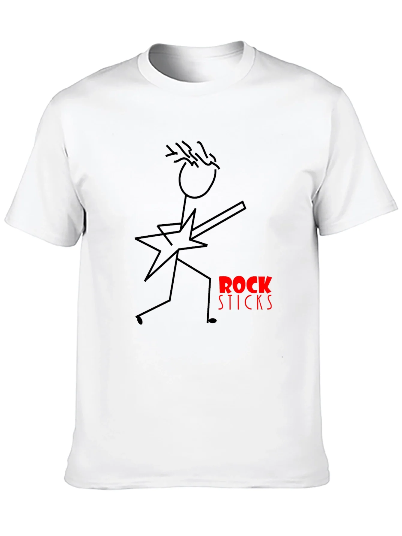 Rock Sticks Graphic Black T-Shirt
