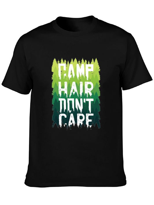 Camp Hair Dont Care T-Shirt - Outdoor Adventure Tee