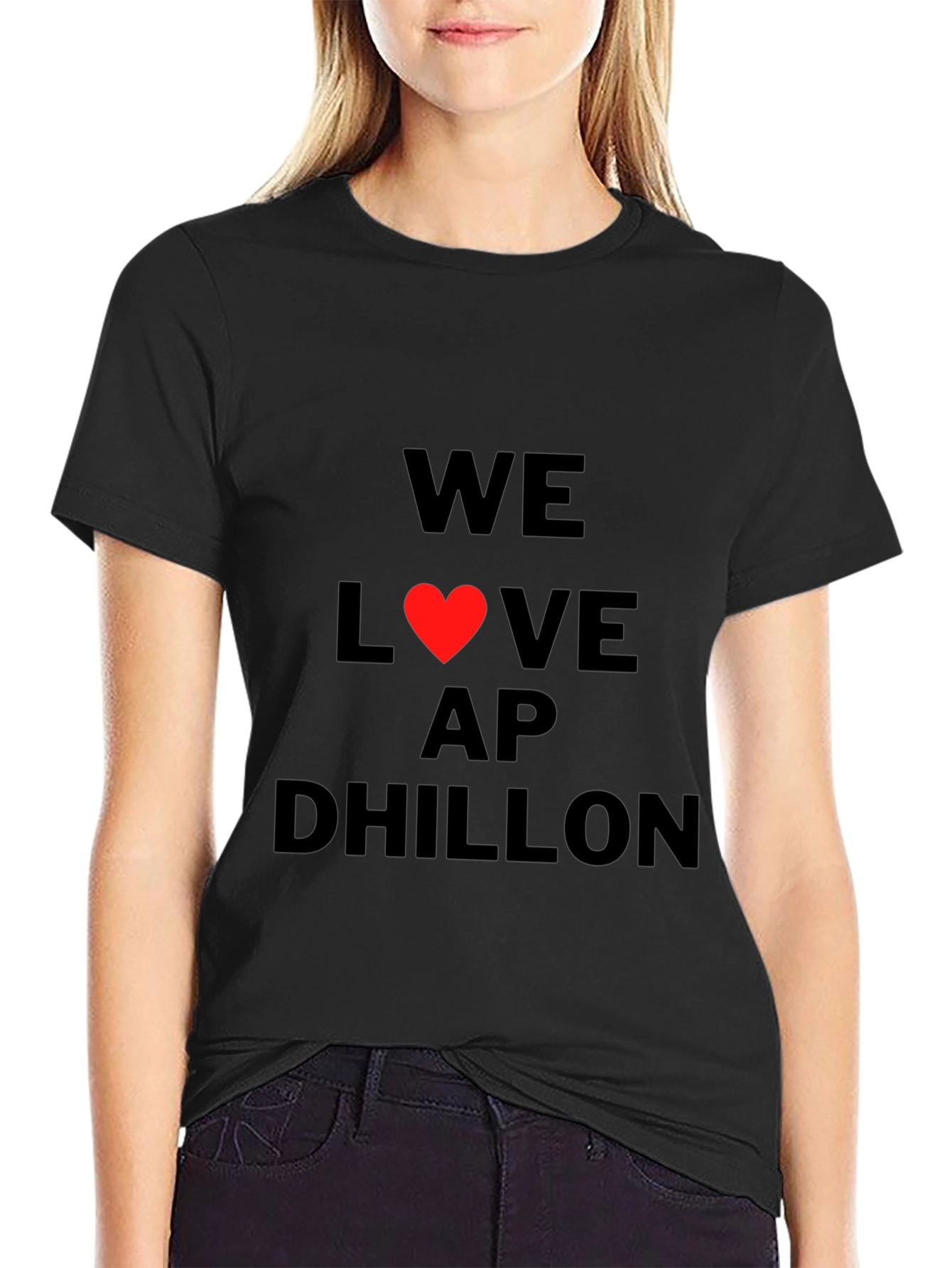 We Love AP Dhillon Black Graphic Tee