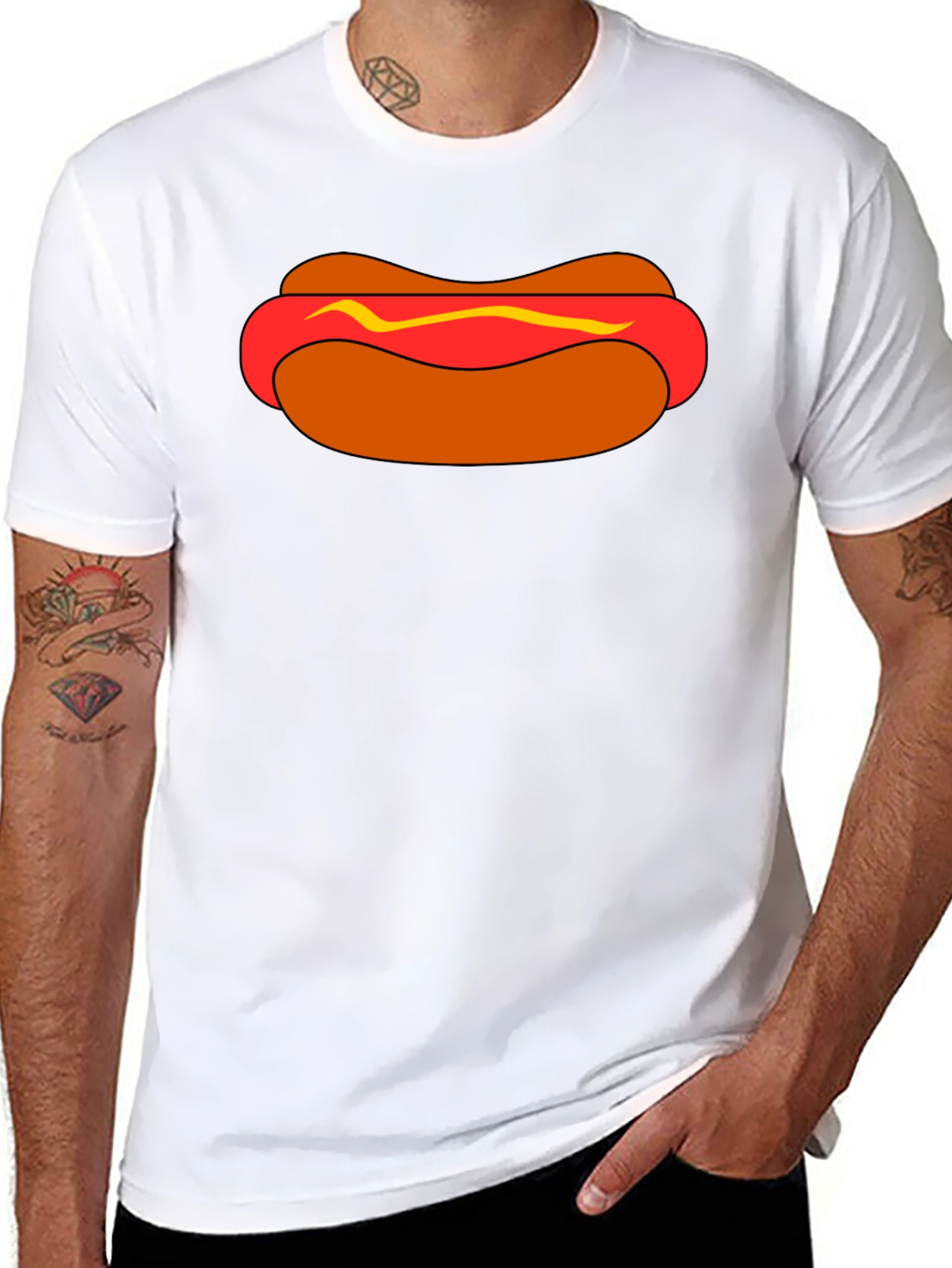 Hot Dog Graphic Tee - Funny Casual T-Shirt