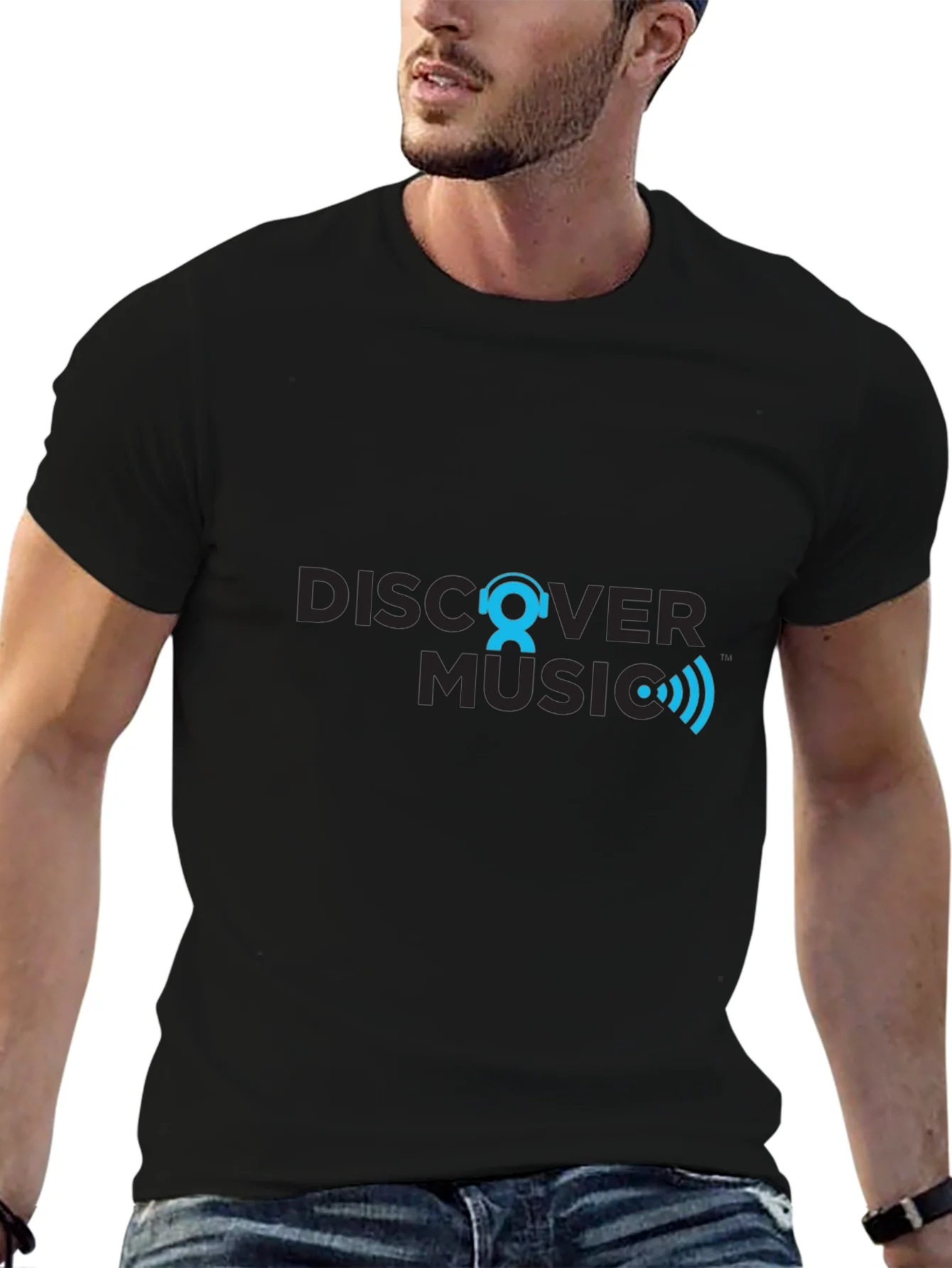 Discover Music Graphic T-Shirt - Black