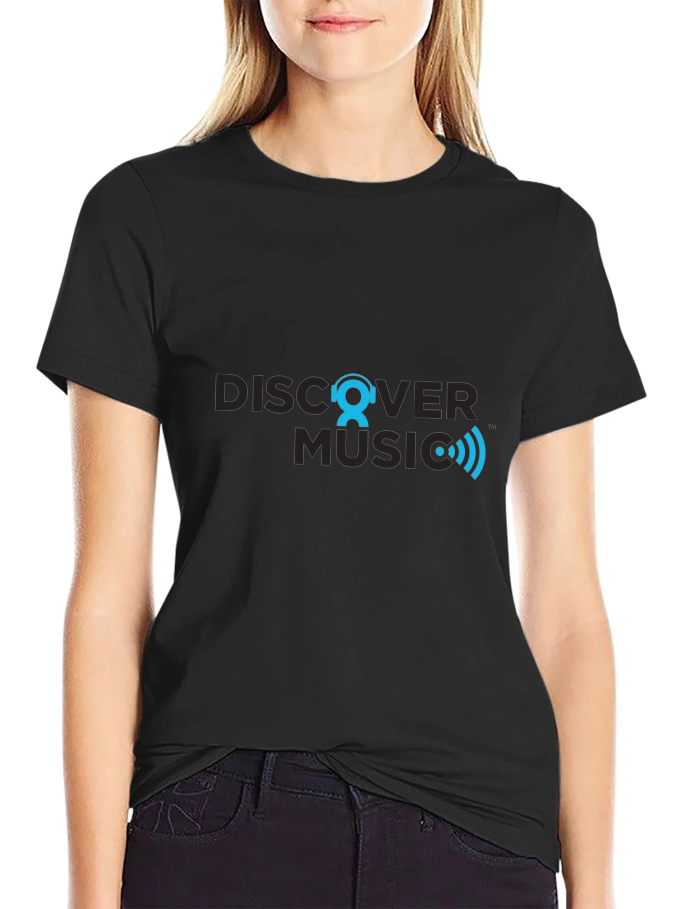 Discover Music Graphic T-Shirt - Black