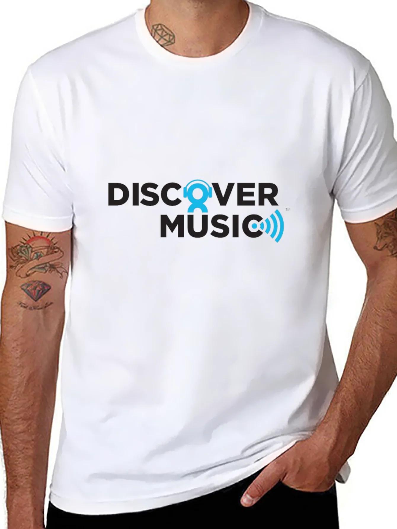 Discover Music Graphic T-Shirt - Black