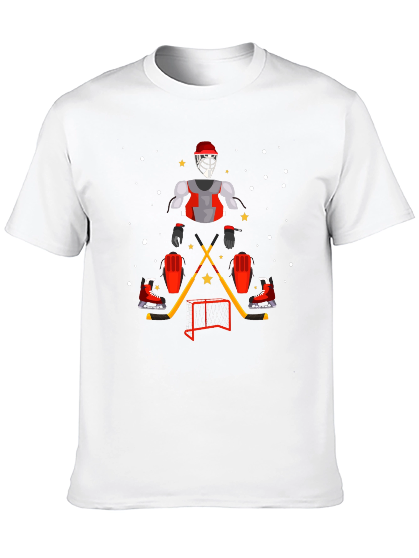 Hockey Goalie Graphic T-Shirt - Sporty Black Tee
