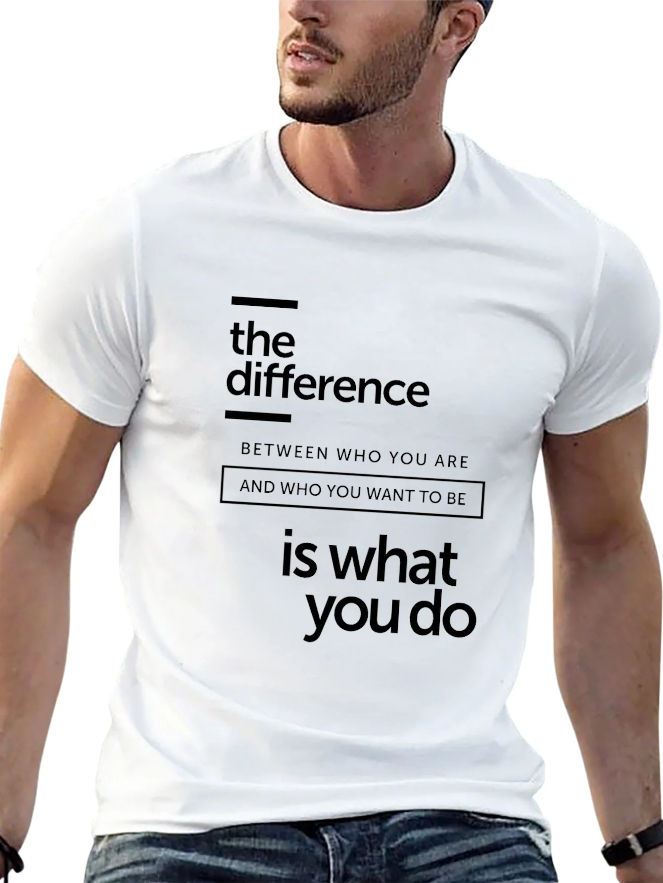 The Difference Graphic Tee - Motivational T-Shirt