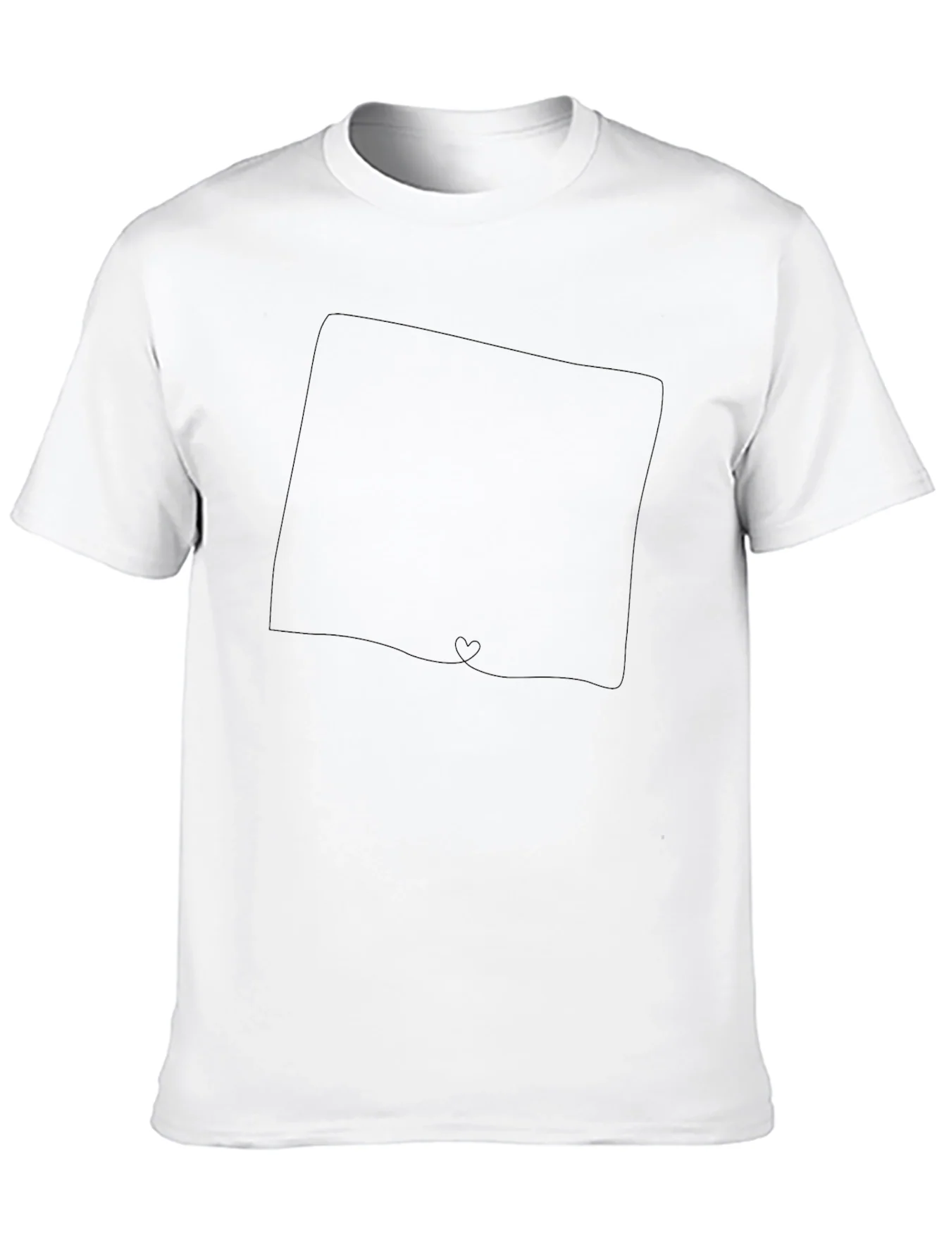 Mens Solid Black Graphic T-Shirt