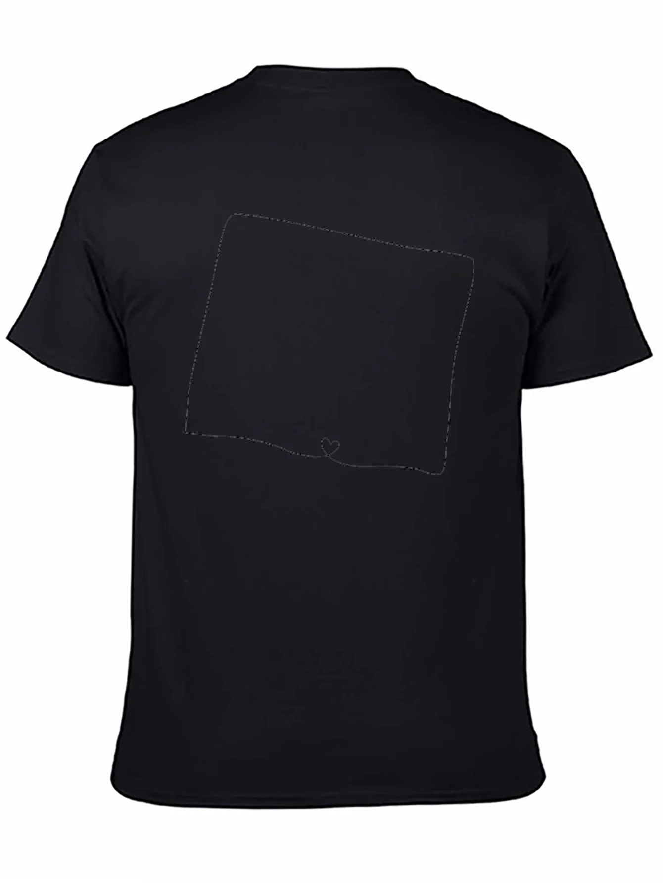 Mens Solid Black Graphic T-Shirt